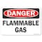 Signmission OSHA Danger Sign, 10" Height, 14" Width, Aluminum, Flammable Gas, Landscape, 1014-L-19365 OS-DS-A-1014-L-19365 - alternate 1